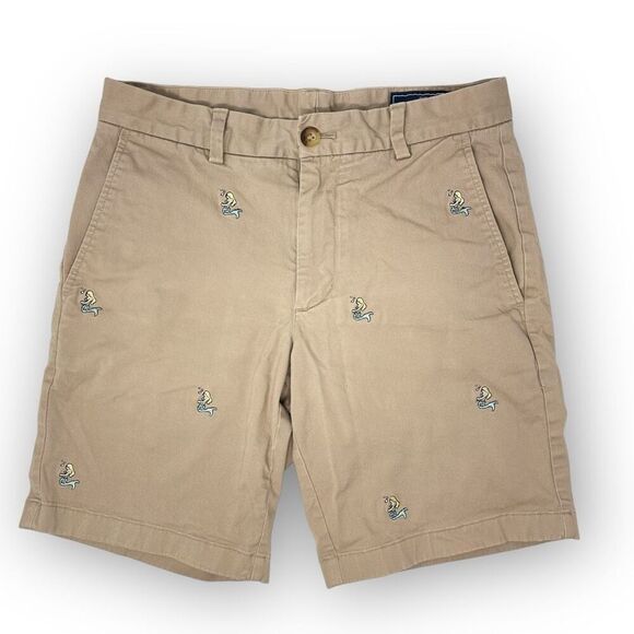 Vineyard Vines Other - Vineyard Vines Khaki 9” Mermaid Embroidered Breaker Shorts Men Big Boys Size 28